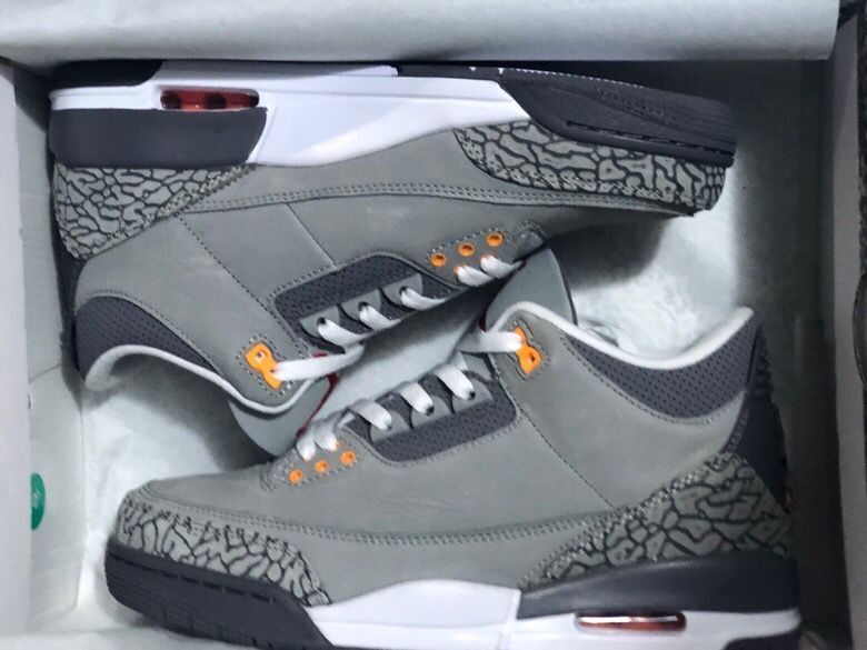 Jordan Air Jordan 3 Grey Cement Sneakers