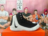 Nike Black and White High-Top Wrestling Sneakers