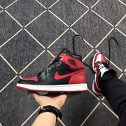 Air Jordan 1 High-Top Sneakers Black Red White