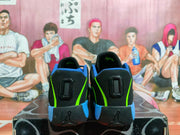 Jordan Basketball Shoes in Black, Blue and Volt Green