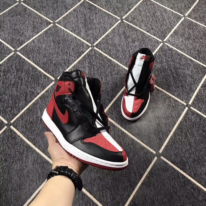 Air Jordan 1 High-Top Sneakers Black Red White