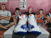 Nike Zoom Basketball Sneakers White Blue Red