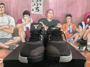 Black and Purple Pattern Basketball Sneakers
