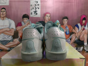 Nike White and Blue Low-Top Sneakers
