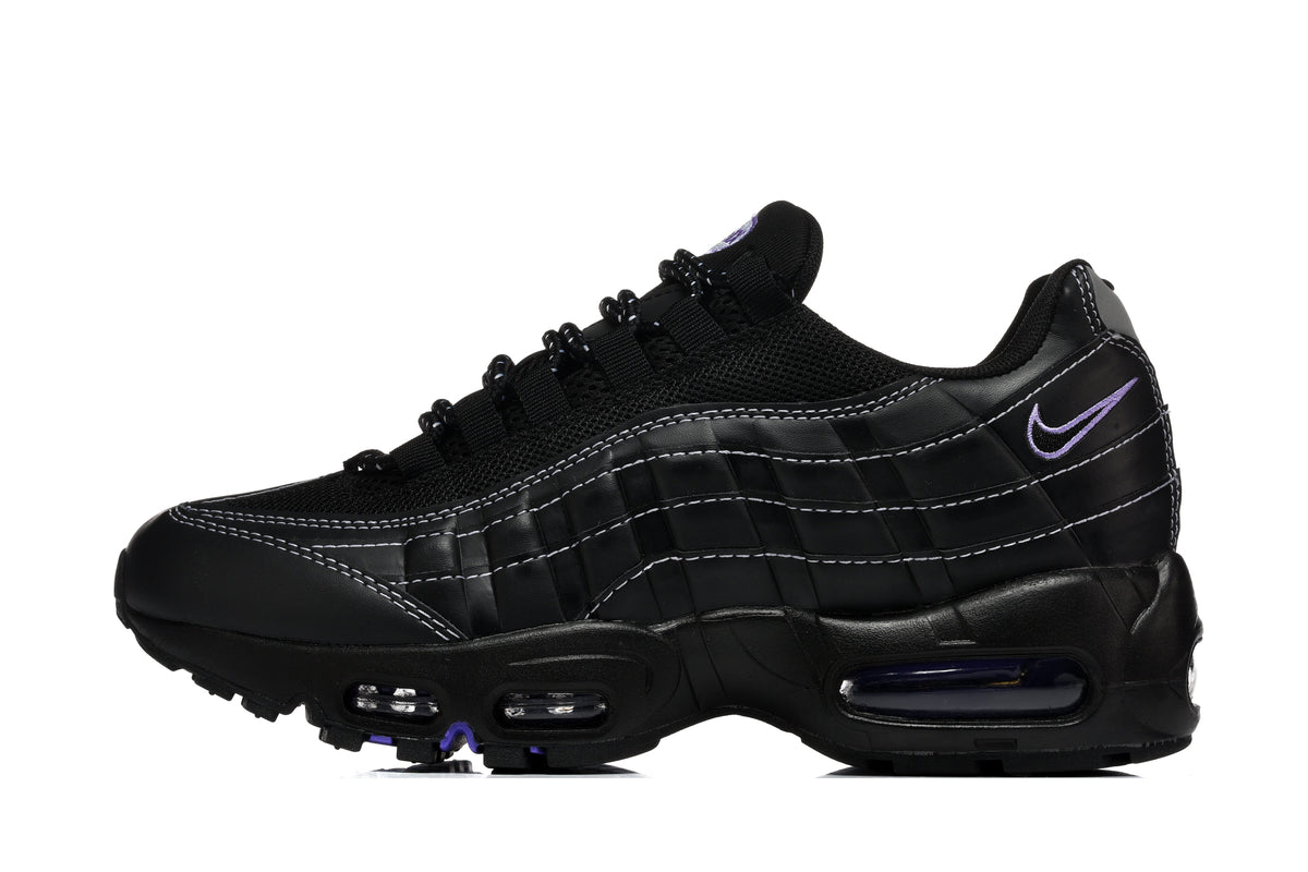 Nike Air Max 95 Black Sneakers with Purple Accents