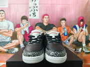 Jordan 3 Black and White Elephant Print Sneakers