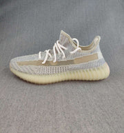 Yeezy 350 V2 Knit Sneakers in Gray and Cream