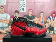 Nike Foamposite Black Red High-Top Sneakers