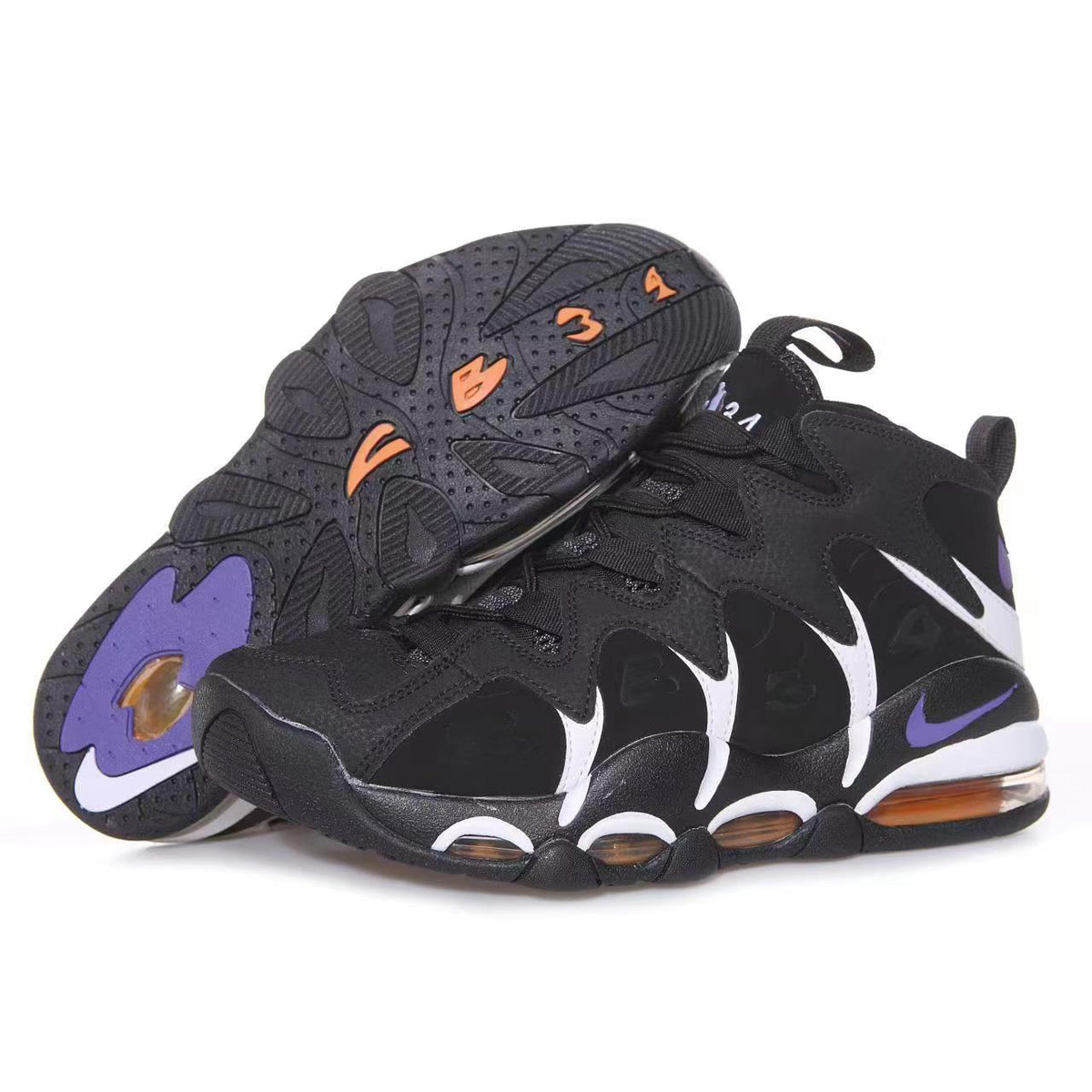 Nike Black White Purple Sneakers