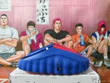Nike Blue and Red Slide Sandals