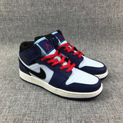 Jordan Air 1 Mid SE GS Sneakers White Black Purple