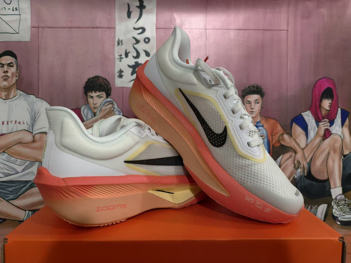 Nike ZoomX Running Shoes White and Coral