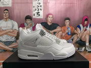 Jordan 4 White Silver High-Top Sneakers
