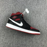 Jordan Air Jordan 1 Mid Black Red Sneakers 554724-020