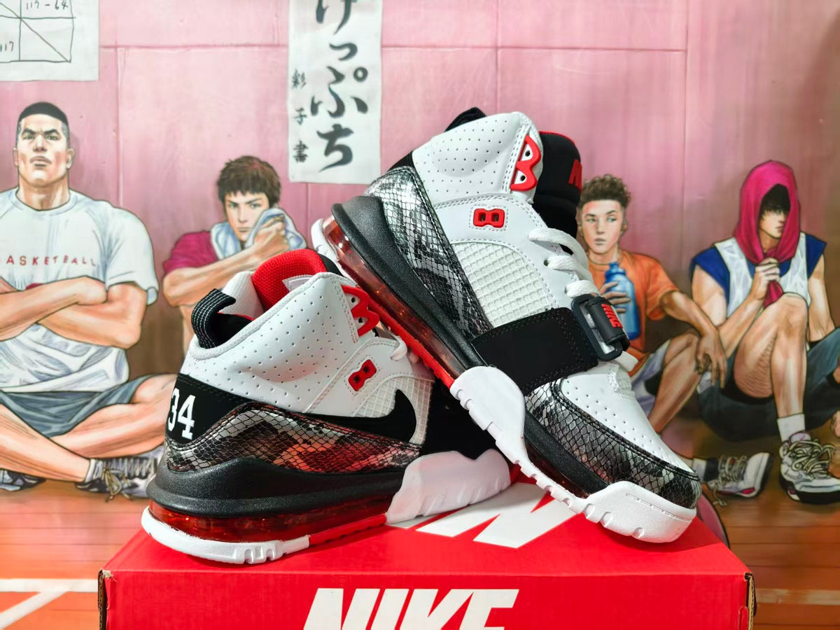 Nike Air More Uptempo White Black Red Basketball Shoes