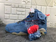 Jordan 6 Travis Sky Blue Suede Sneakers