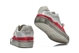 Golden Goose Super-Star Low-Top Sneakers Red and Gray