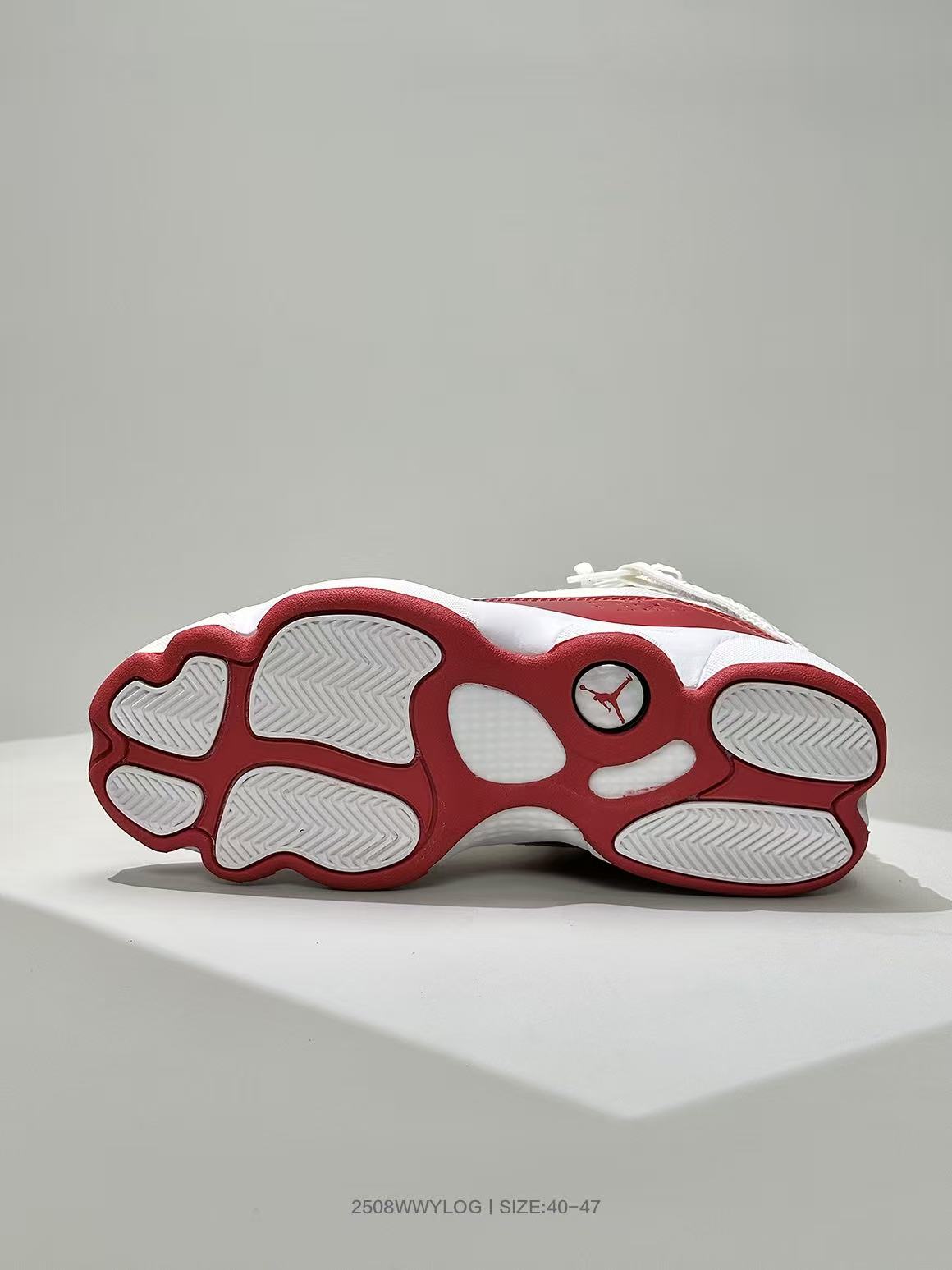 Jordan 6-3 White/Red High-Top Sneakers