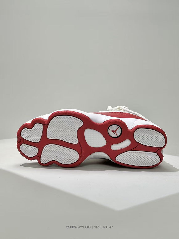 Jordan 6-3 White/Red High-Top Sneakers