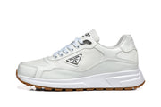 Prada Logo Low-Top Sneakers in White