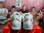 Nike White Basketball Sneakers with Zoo Graphic Details