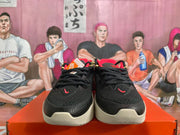 Nike Basketball Shoes, Black and Light Bone with Red Accents