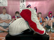 Red and Blue Mismatched High-Top Sneakers