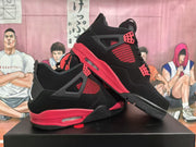 Jordan 4 Black and Red Basketball Sneakers