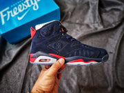 Jordan 6 Charity Women's High-Top Sneakers Navy Red