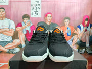 Jordan Basketball Sneakers Black Gray White with Orange Accents