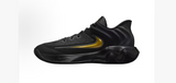 Nike FQ3680-010 Black Basketball Shoes with Gold Swoosh