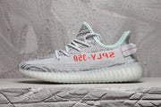 Yeezy 350 V2 Sneakers in Gray with Mint Accents
