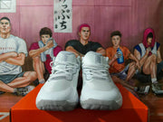 Nike White and Grey Basketball Sneakers