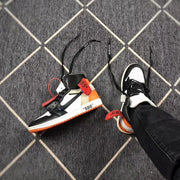 Air Jordan 1 Off-White Black Orange High-Top Sneakers