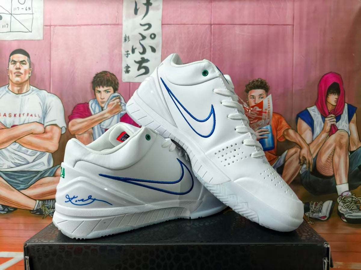 Nike Kobe 4 Protro Basketball Shoes White Blue