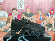Nike Black and Gold Basketball Sneakers