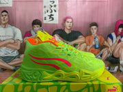 PUMA Basketball Shoes in Neon Yellow and Orange