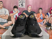 Jordan Black White Gold Basketball Sneakers