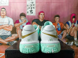 Nike Basketball Sneakers White Mint Green Gold