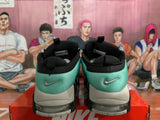 Nike Black and Green Sneakers