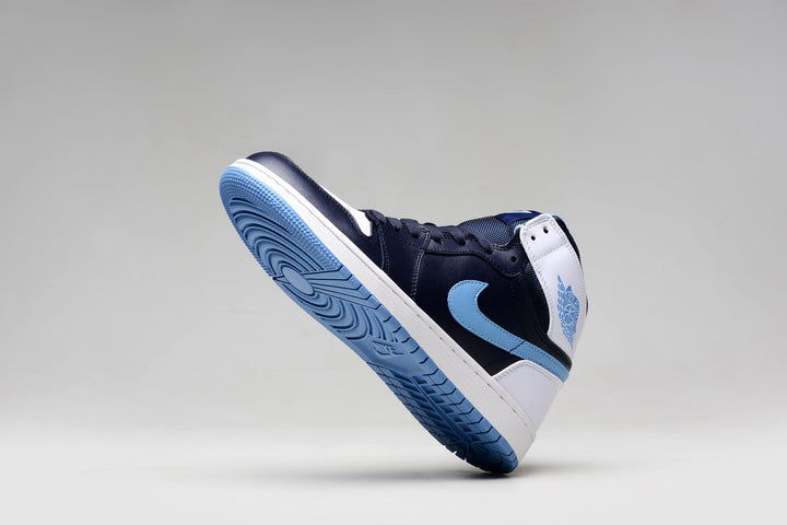 Jordan 1 Retro High Navy and Light Blue Sneakers