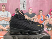 Nike Black and Gold Basketball Sneakers