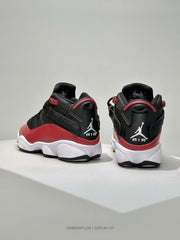 Jordan 6 Rings Black Red High-Top Sneakers
