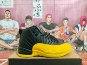 Jordan Black and Yellow High-Top Basketball Sneakers