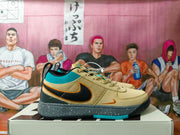 Nike SB Blazer Low Sneakers in Beige and Turquoise