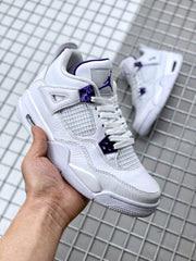 Air Jordan 4 Court Purple White Sneakers