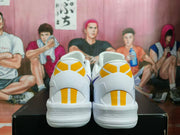Nike White Purple Yellow Basketball Sneakers