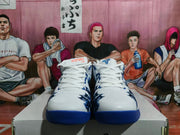 Nike Blue and White Basketball Shoes