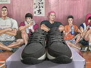 Nike Gray Basketball Sneakers with Blue Swoosh
