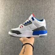 Air Jordan 3 Retro White and Blue Sneakers